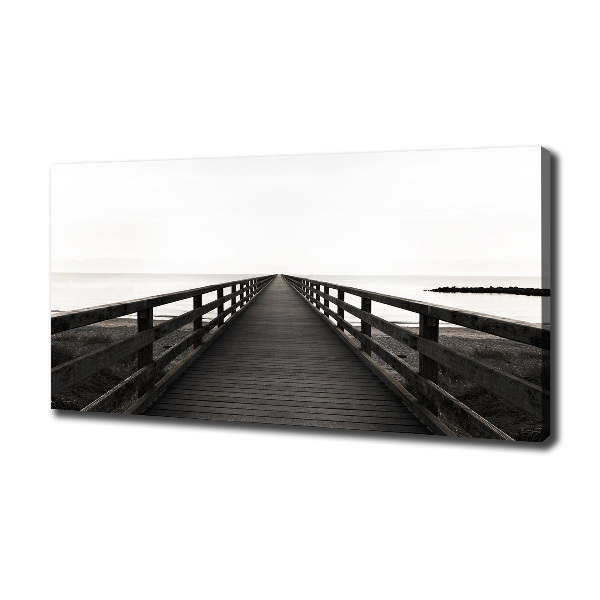 Foto canvas Houten steiger