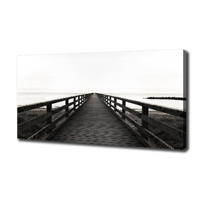 Foto canvas Houten steiger