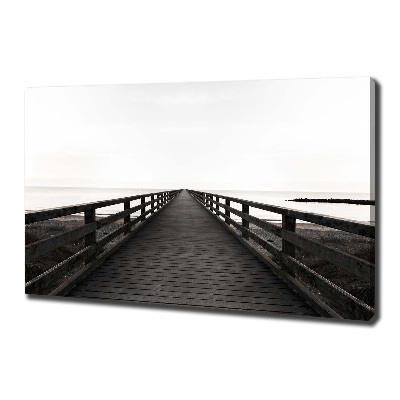 Foto canvas Houten steiger