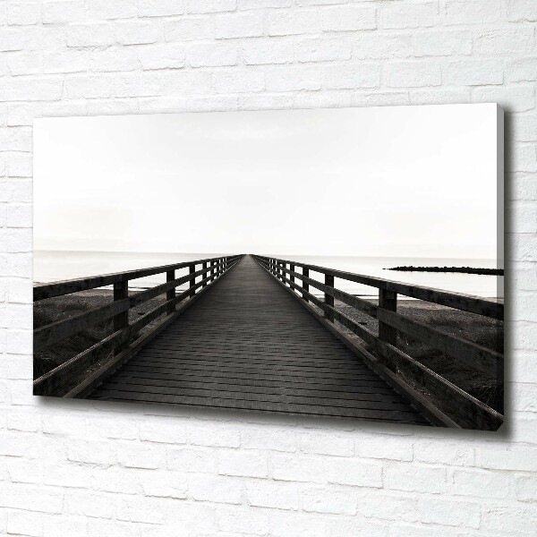Foto canvas Houten steiger
