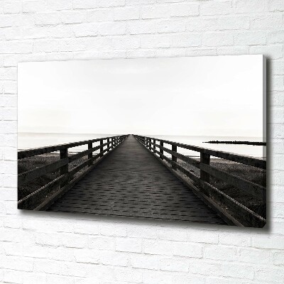 Foto canvas Houten steiger