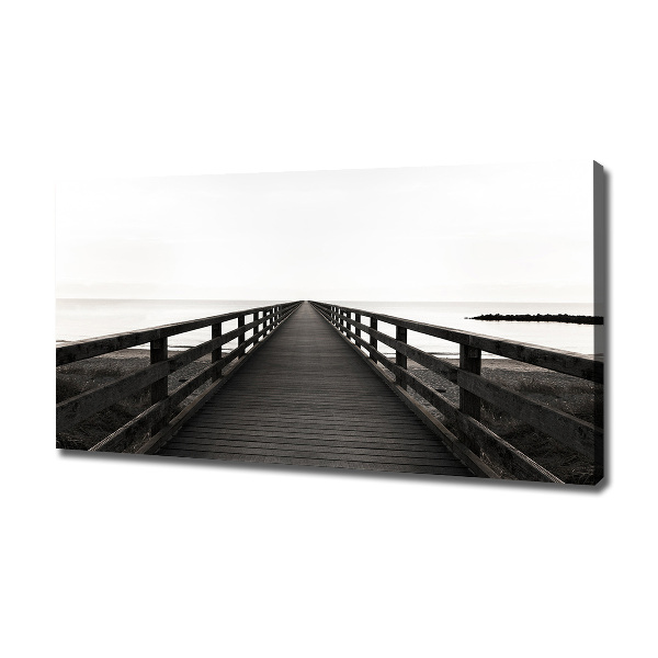 Foto canvas Houten steiger