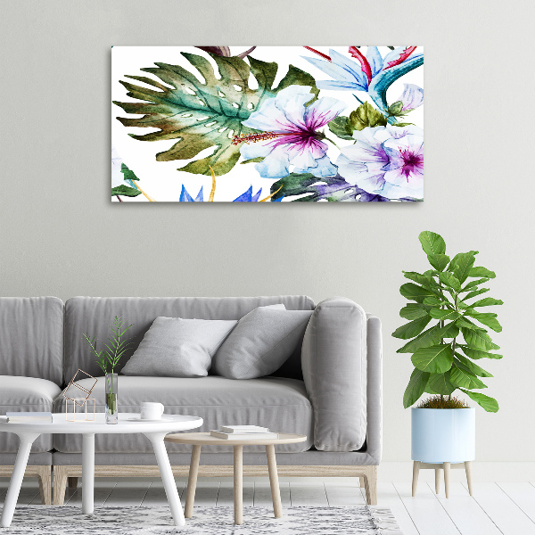 Schilderij op canvas Hawaiiaanse bloemen