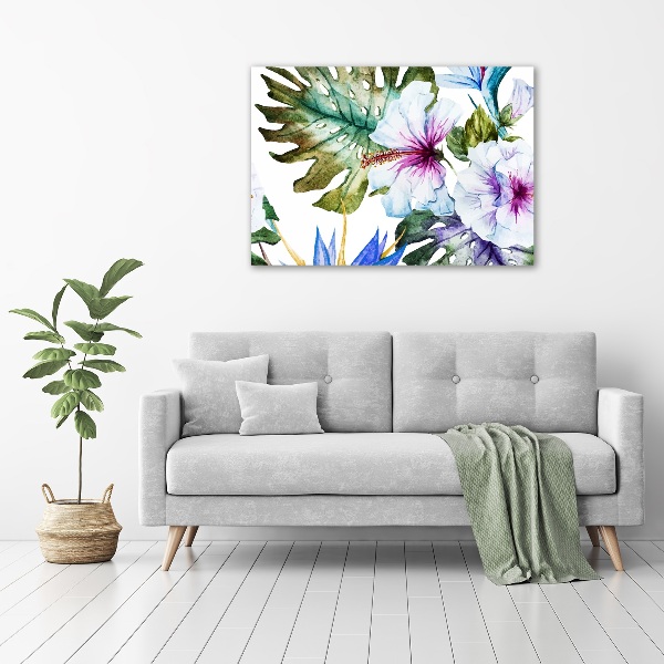 Schilderij op canvas Hawaiiaanse bloemen