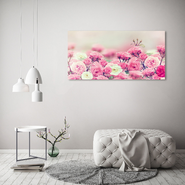 Schilderij op canvas Wilde rozenbloemen