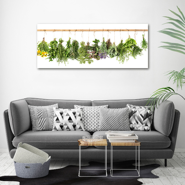 Foto canvas Kruiden aan een touwtje