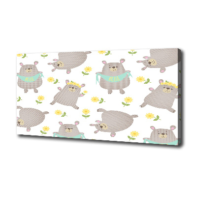 Canvas schilderij Illustratie van een teddybeer