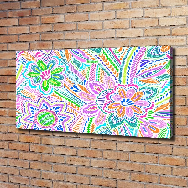 Canvas schilderij Bloemenpatroon