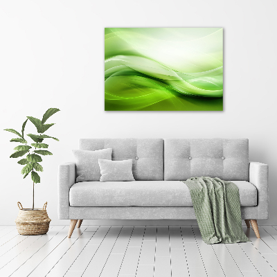 Foto canvas Groene golven op de achtergrond