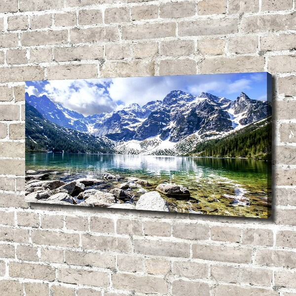 Foto canvas Het zeeoog ​​van het Tatragebergte