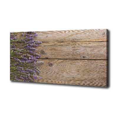 Canvas schilderij Lavendel op hout
