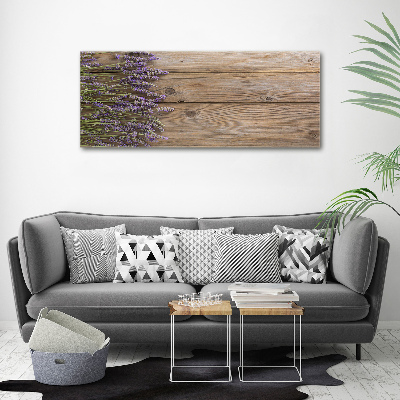Canvas schilderij Lavendel op hout