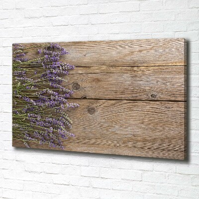 Canvas schilderij Lavendel op hout