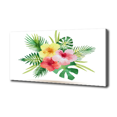 Schilderij op canvas Hawaiiaanse bloemen