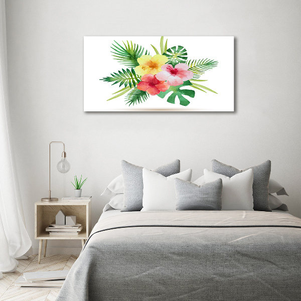 Schilderij op canvas Hawaiiaanse bloemen