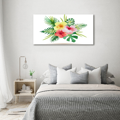 Schilderij op canvas Hawaiiaanse bloemen