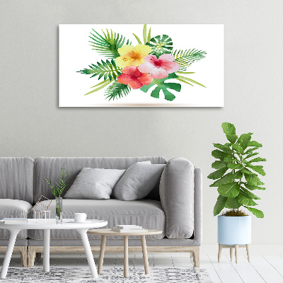Schilderij op canvas Hawaiiaanse bloemen