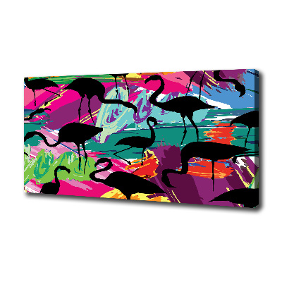 Schilderij op canvas Flamingo's