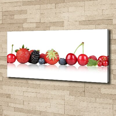 Canvas foto Fruit op een rij