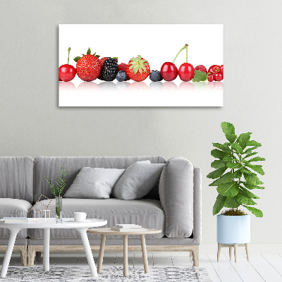 Canvas foto Fruit op een rij