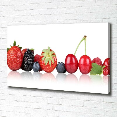 Canvas foto Fruit op een rij