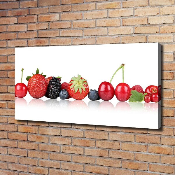 Canvas foto Fruit op een rij