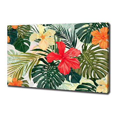 Canvas foto Hawaiiaanse bloemen