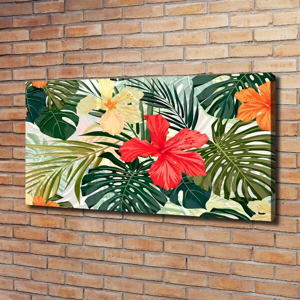 Canvas foto Hawaiiaanse bloemen