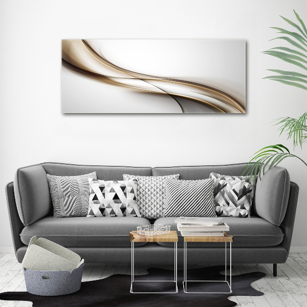 Canvas schilderij Bruine golf