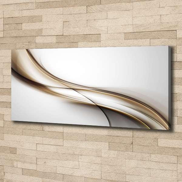 Canvas schilderij Bruine golf