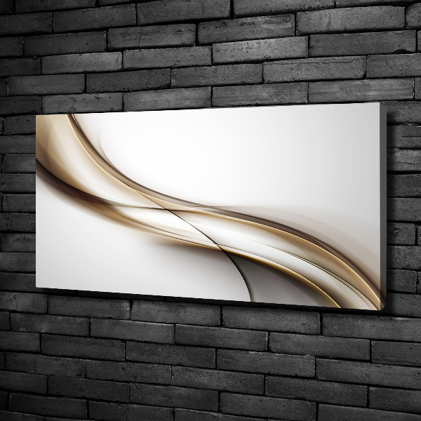 Canvas schilderij Bruine golf