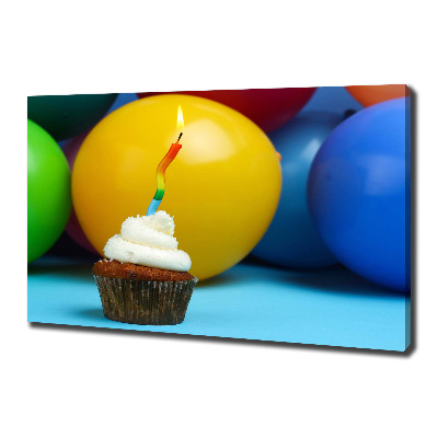 Foto canvas Verjaardagscupcake