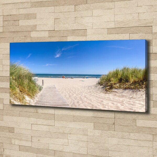 Canvas foto duinen aan zee