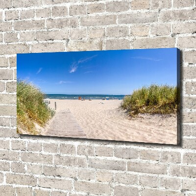 Canvas foto duinen aan zee