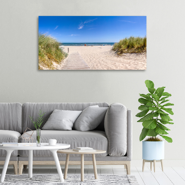Canvas foto duinen aan zee