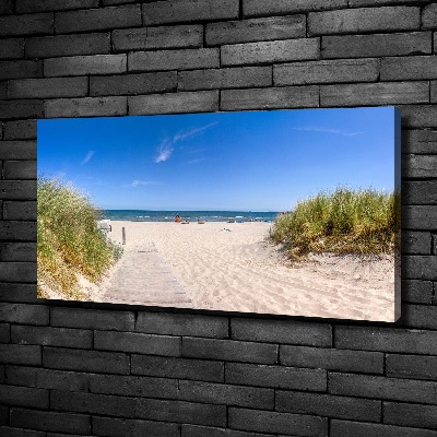 Canvas foto duinen aan zee