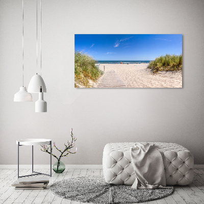 Canvas foto duinen aan zee