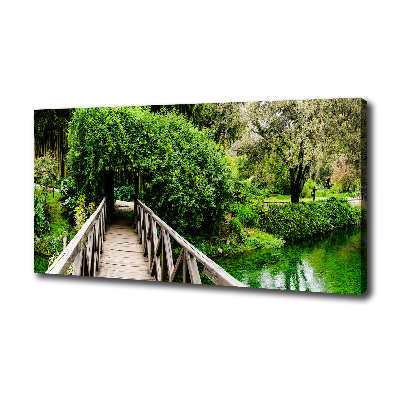Canvas schilderij Brug over de rivier