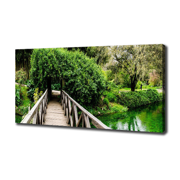 Canvas schilderij Brug over de rivier
