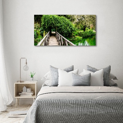 Canvas schilderij Brug over de rivier