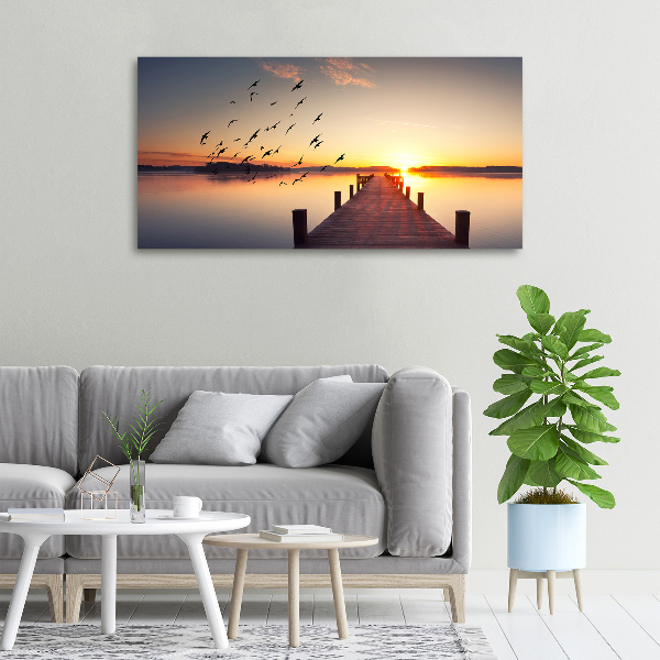 Foto canvas Zonsondergang