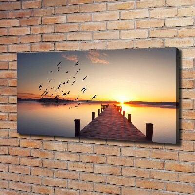 Foto canvas Zonsondergang