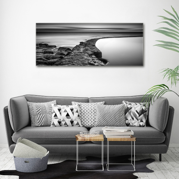 Foto op canvas Rotsachtig strand