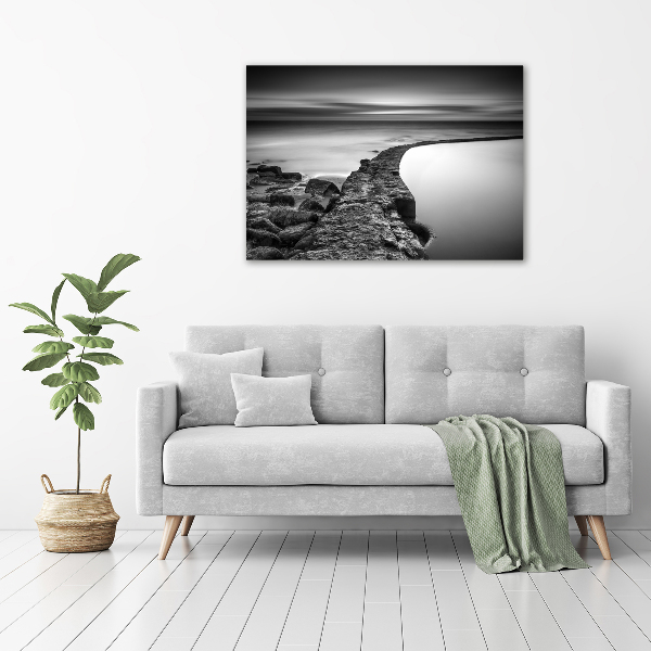 Foto op canvas Rotsachtig strand