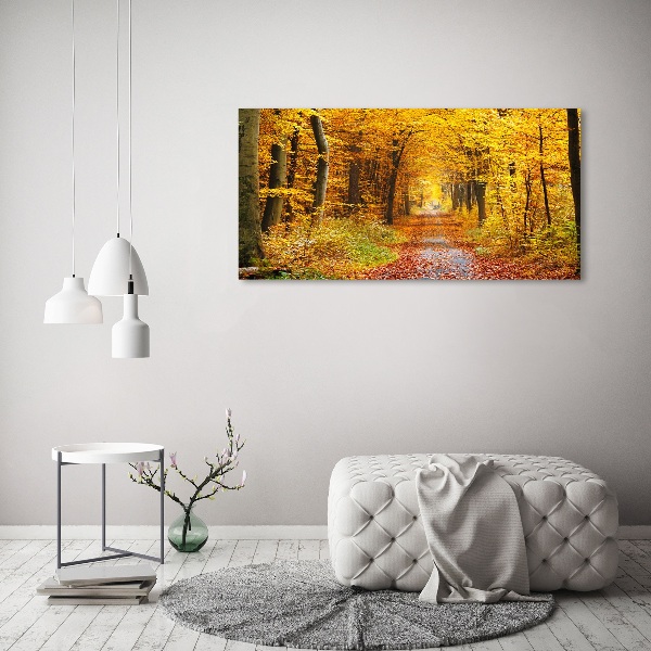 Foto canvas Bos in de herfst