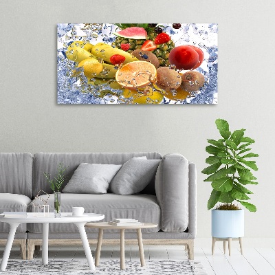 Foto op canvas Fruit en water
