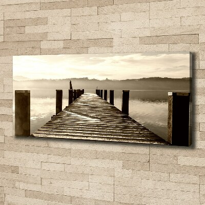 Foto op canvas Houten steiger
