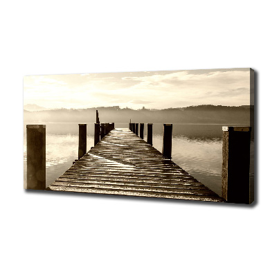 Foto op canvas Houten steiger