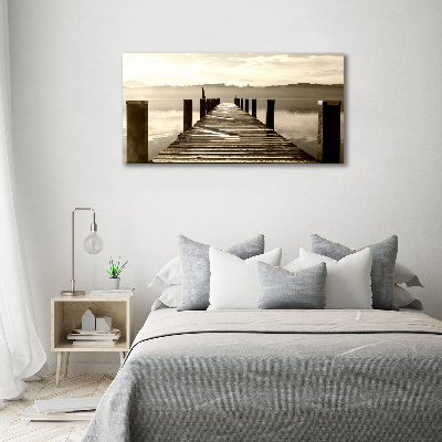 Foto op canvas Houten steiger