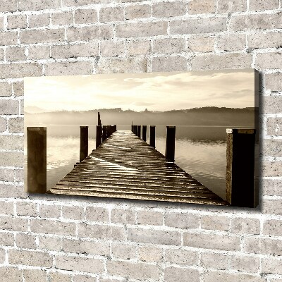 Foto op canvas Houten steiger